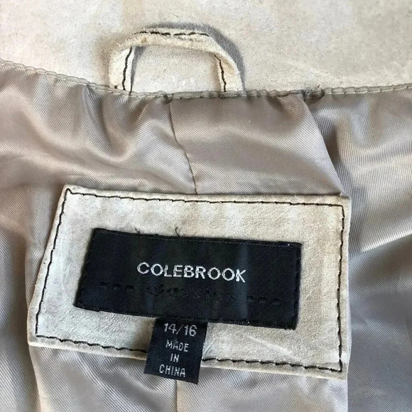 Vintage Colebrook 100% Leather Women Jacket Plus Size 14/16 Pockets - Picture 5 of 12